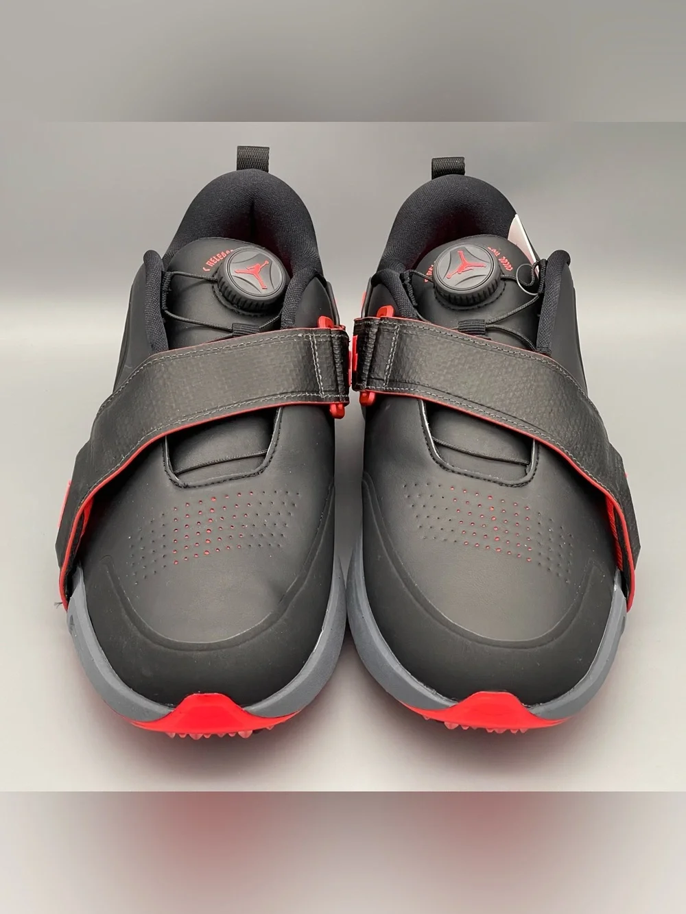 Air Jordan Rev Golf Shoes Spikes Black Red Infrared FV6338-001 Mens Size 9 NEW